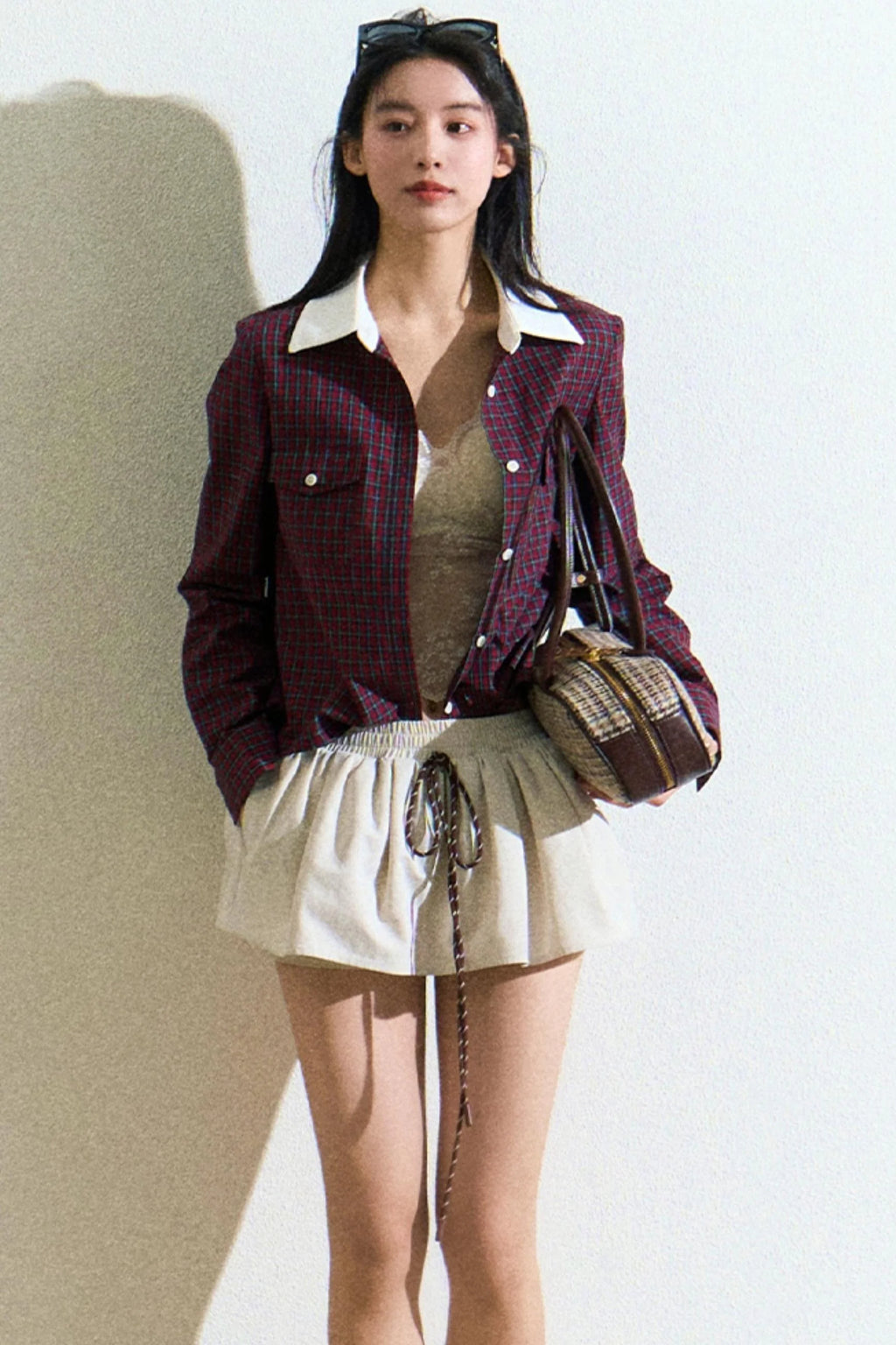 Scottish Check Red Button-Down Shirt
