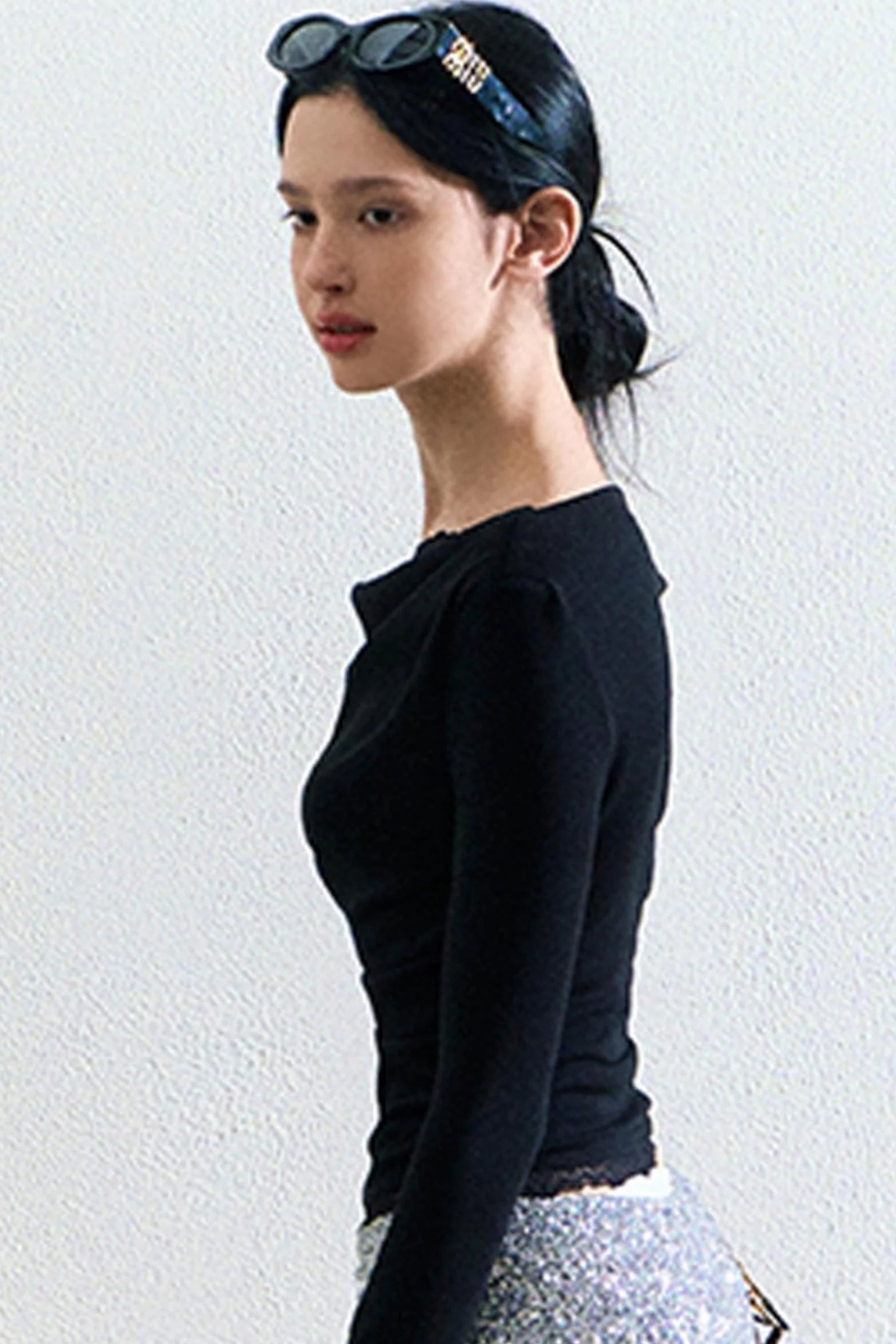 Cut-Out Lace Slimming Knit Top